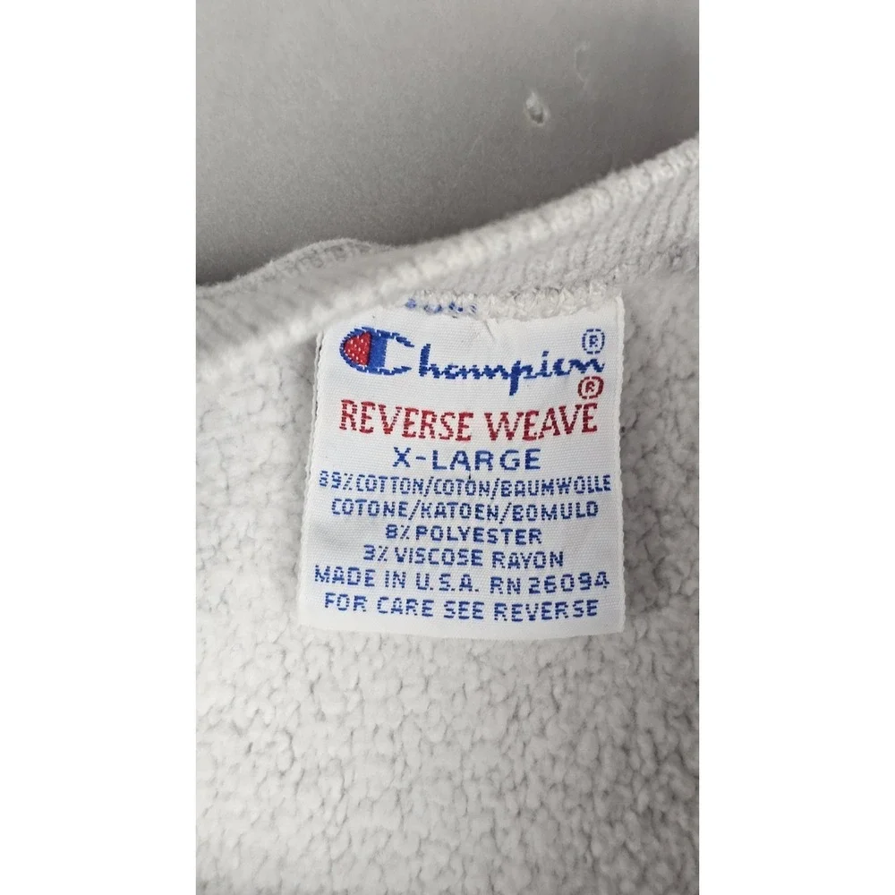 VTG Champion‎ KU Kansas Jayhawks Reverse Weave Sweater Mens XL Crewneck USA Made - Picture 2 of 7